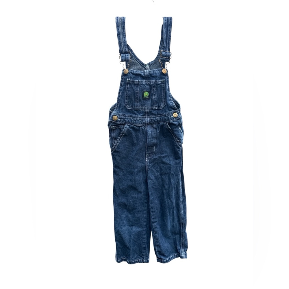 John Deere Blue Denim Overalls Kids Size 5